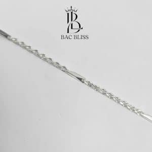 Lắc Tay Bạc Bliss Xích Xen Kẽ Thanh Bạc- LTN002